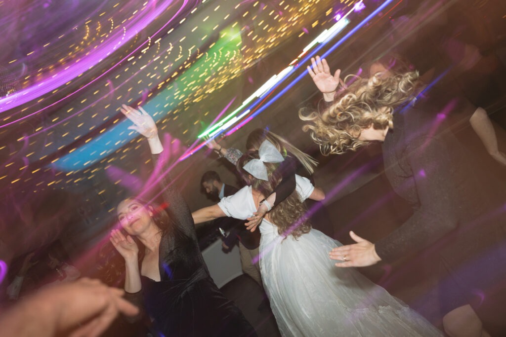 Colourful wedding dancefloor in Cape Town
