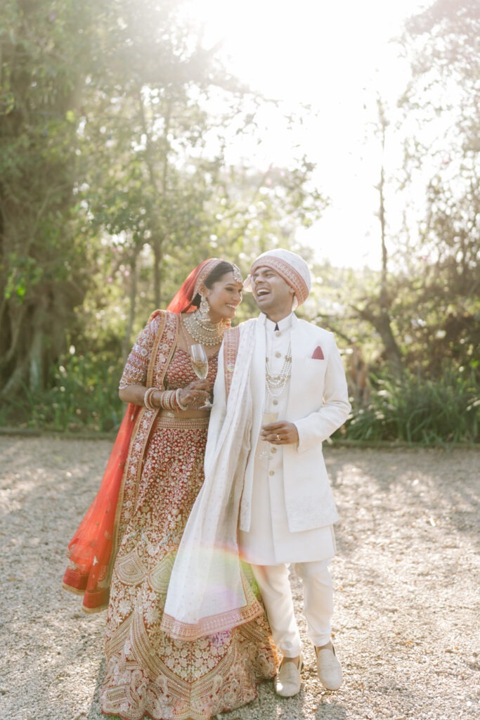 Indian couple laughing