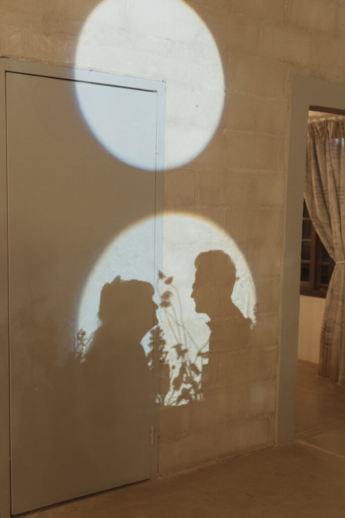 Fine art and editorial photo of couple during their wedding reception in Cape Town