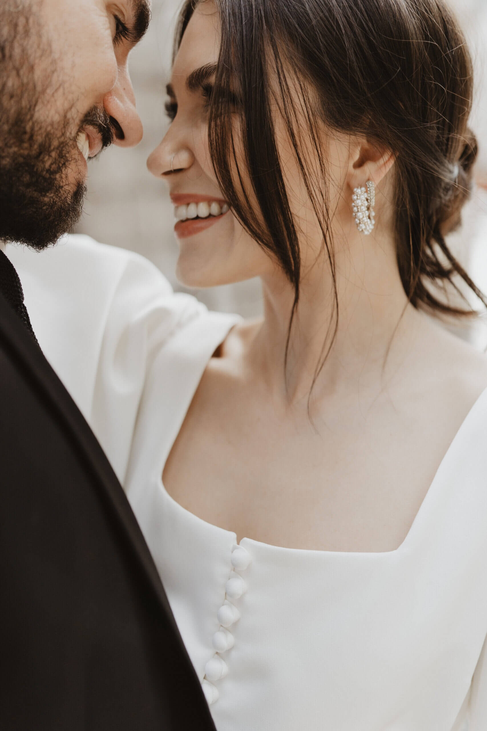 Bride and groom in London