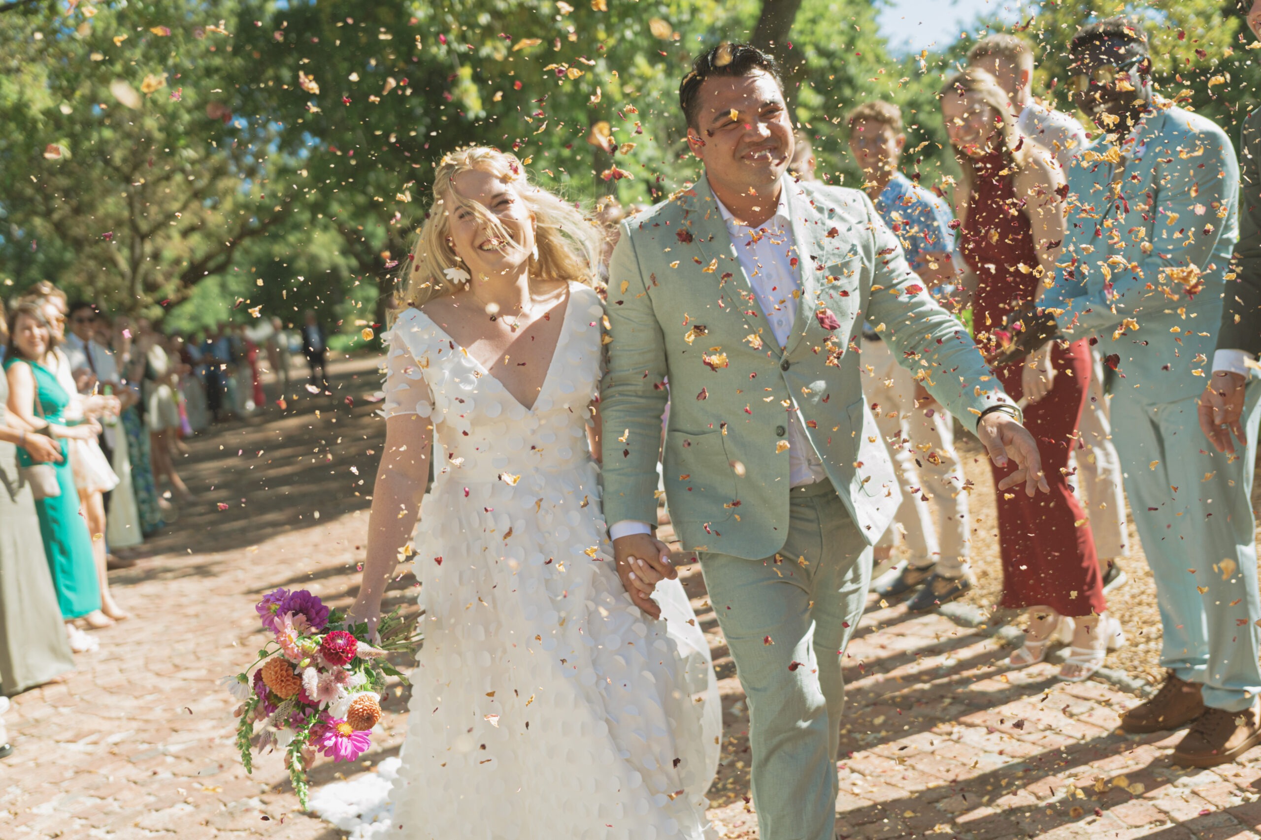 Bridal couple in Stellenbosch