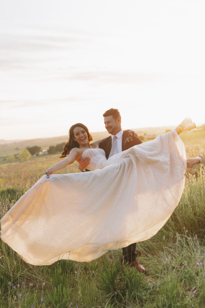 Candid documentary wedding photography of couple at sunset at Diamant Estate, Paarl, Cape Town winelands