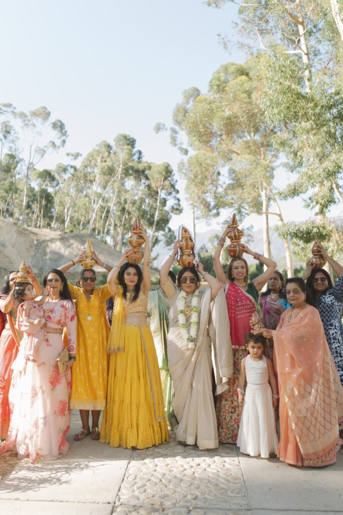 Colourful documentary photography during Indian ceremony in La Roche, Franschhoek, Cape Town