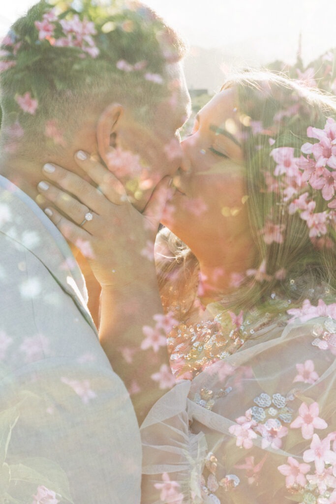 Artsy fine art photography of couple at La Cotte, Franschhoek, Cape Town winelands